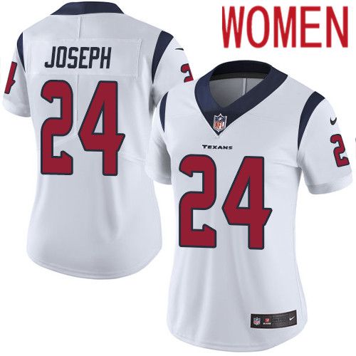 Women Houston Texans #24 Johnathan Joseph White Nike Vapor Limited NFL Jersey->women nfl jersey->Women Jersey